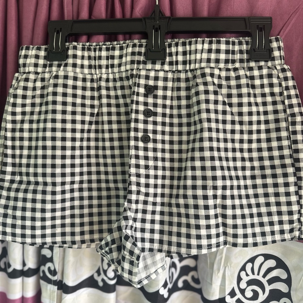 Black and White Checkered Shorts